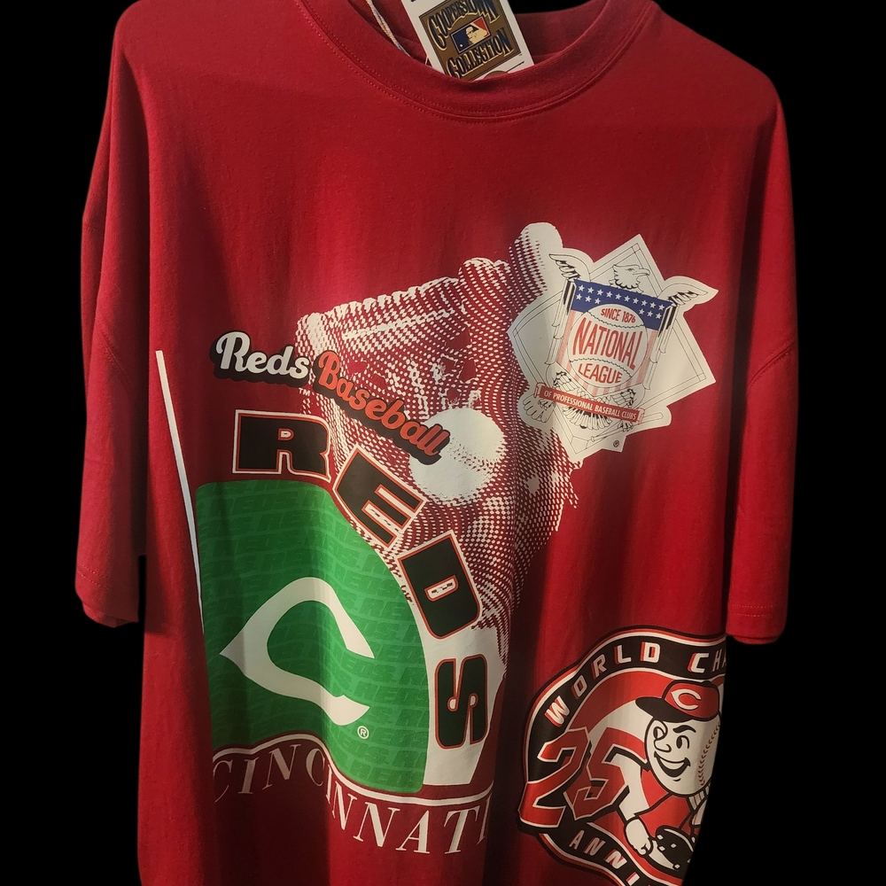 Mitchell & Ness Red Cincinnati Reds Tee